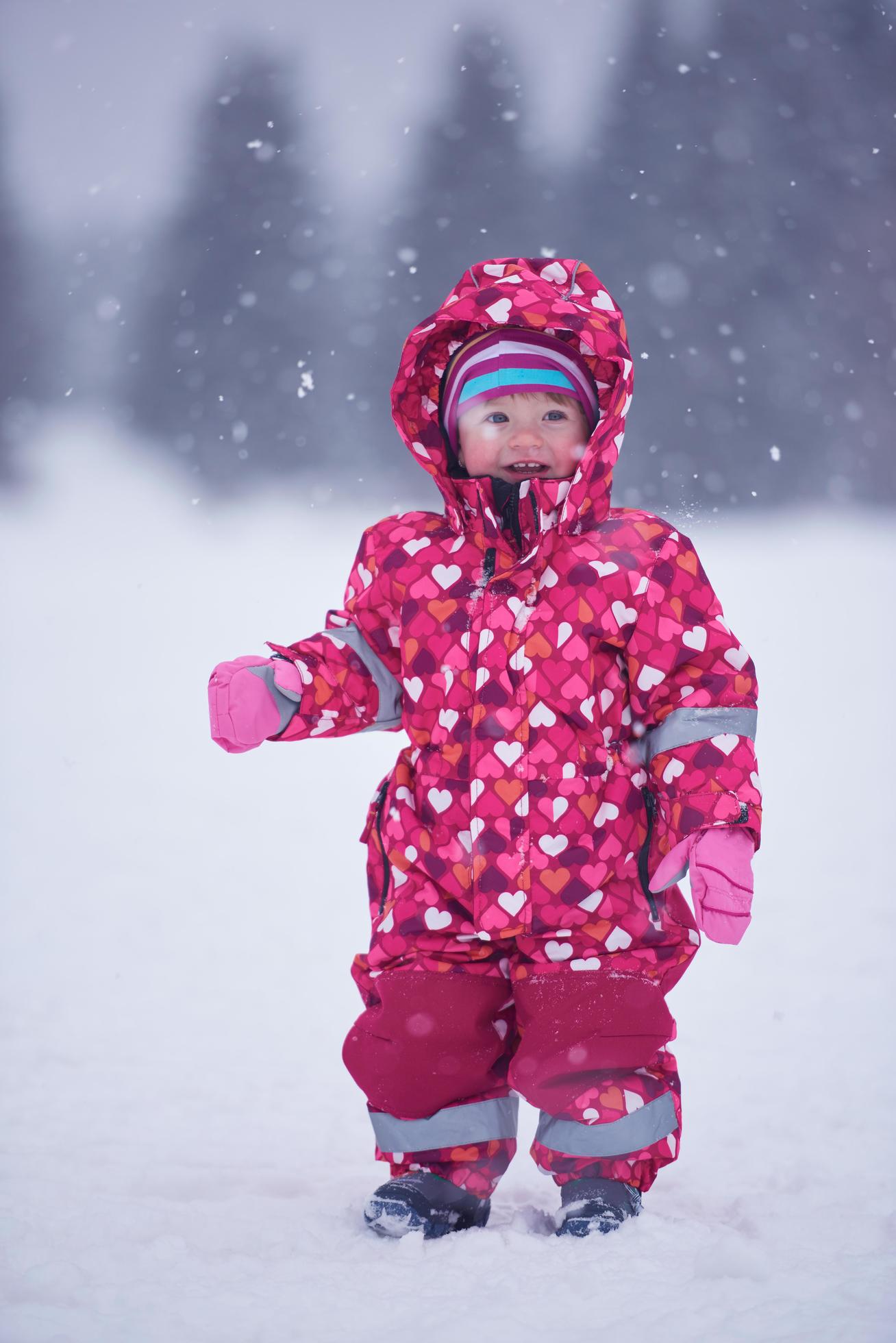 Family in snow Stock Free