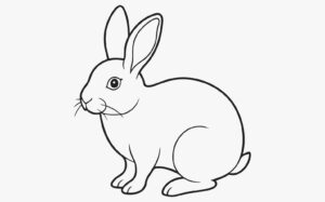 Abstract rabbit Line Drawing icon Free Vector