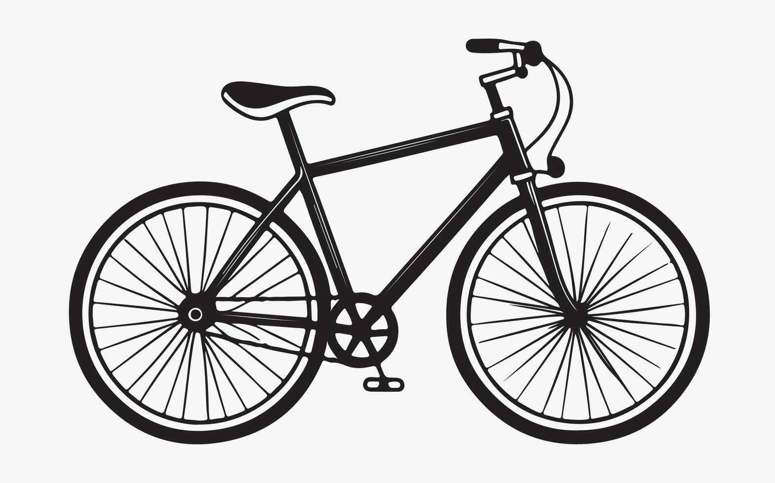 Bicycle line art icon Free Vector