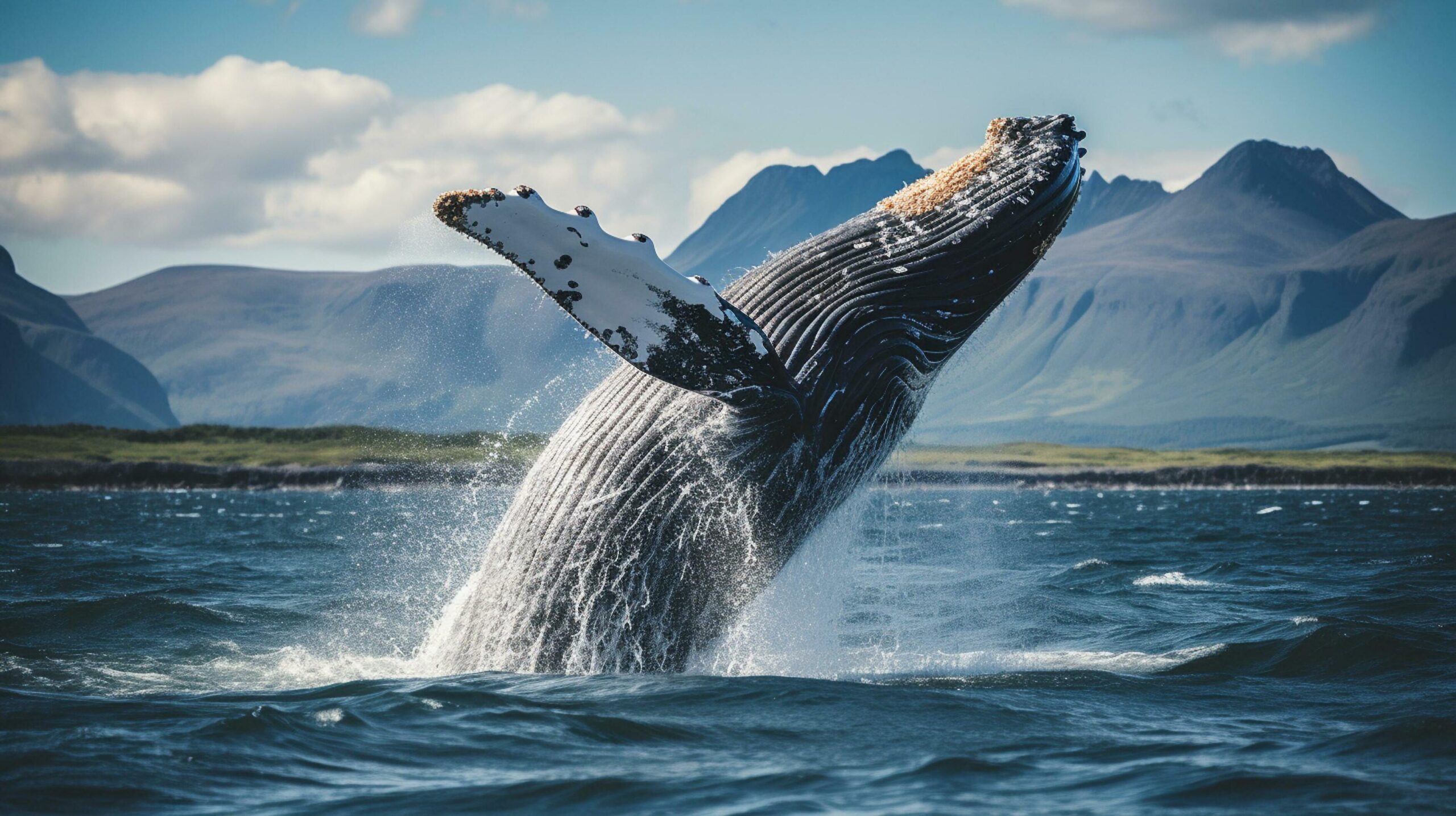 humpback whale in the sea Free Photo