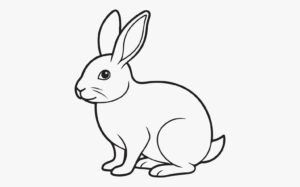 Minimalist Abstract rabbit Line Drawing image clipart illustration Free Vector