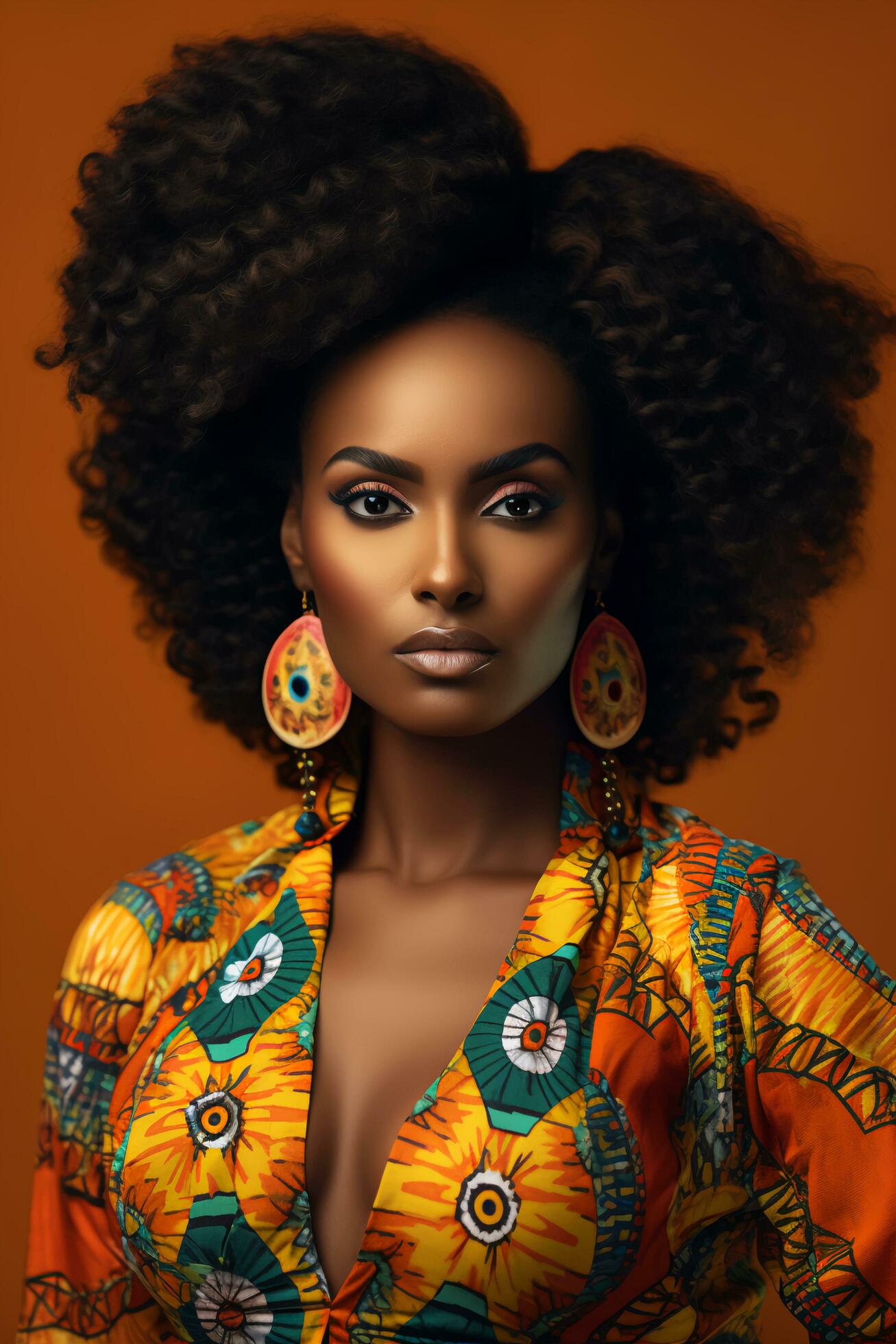 Ankara Splendor Celebrating Black Month with Colorful Fashion Free Photo