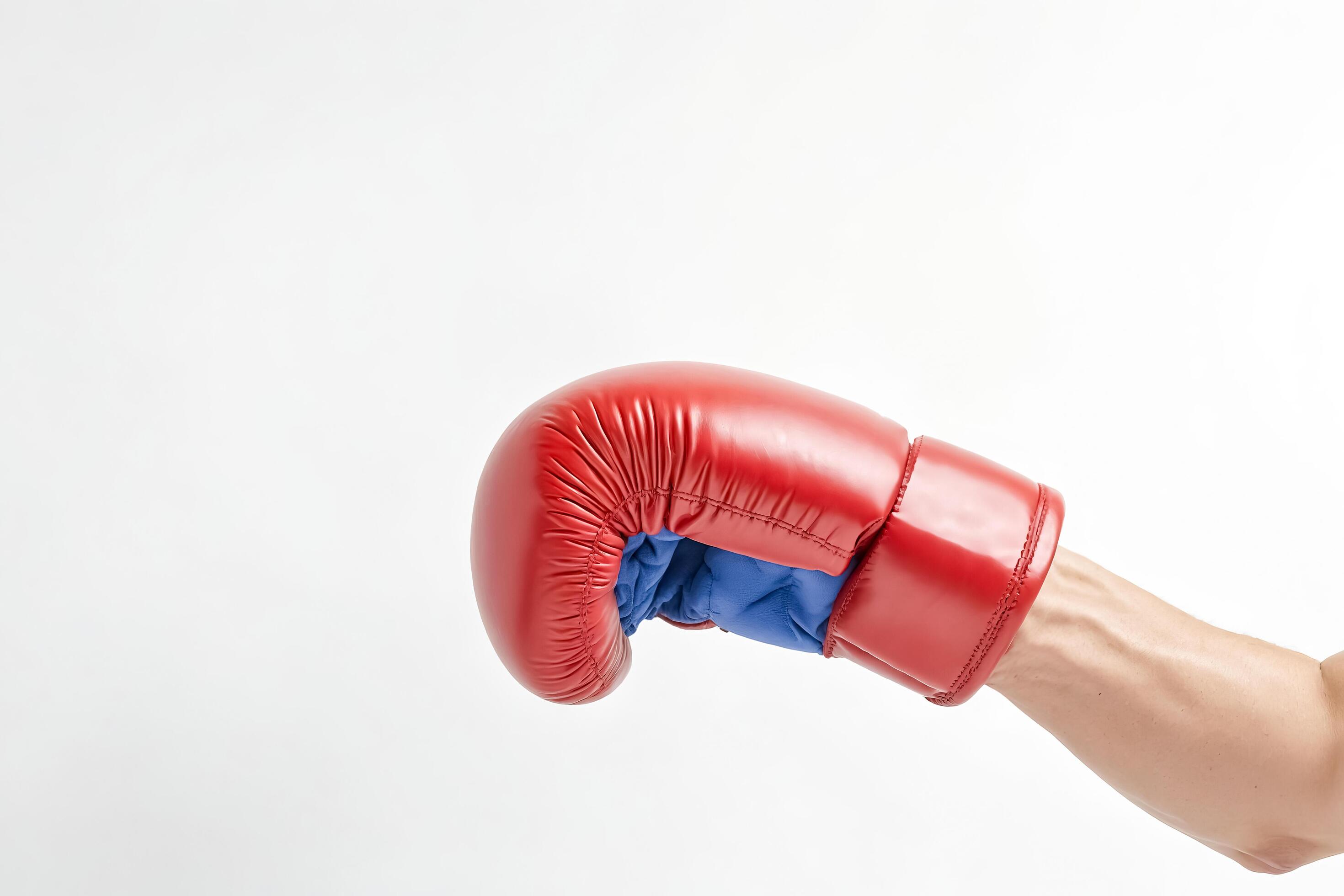 Red Boxing Glove on White Background Stock Free