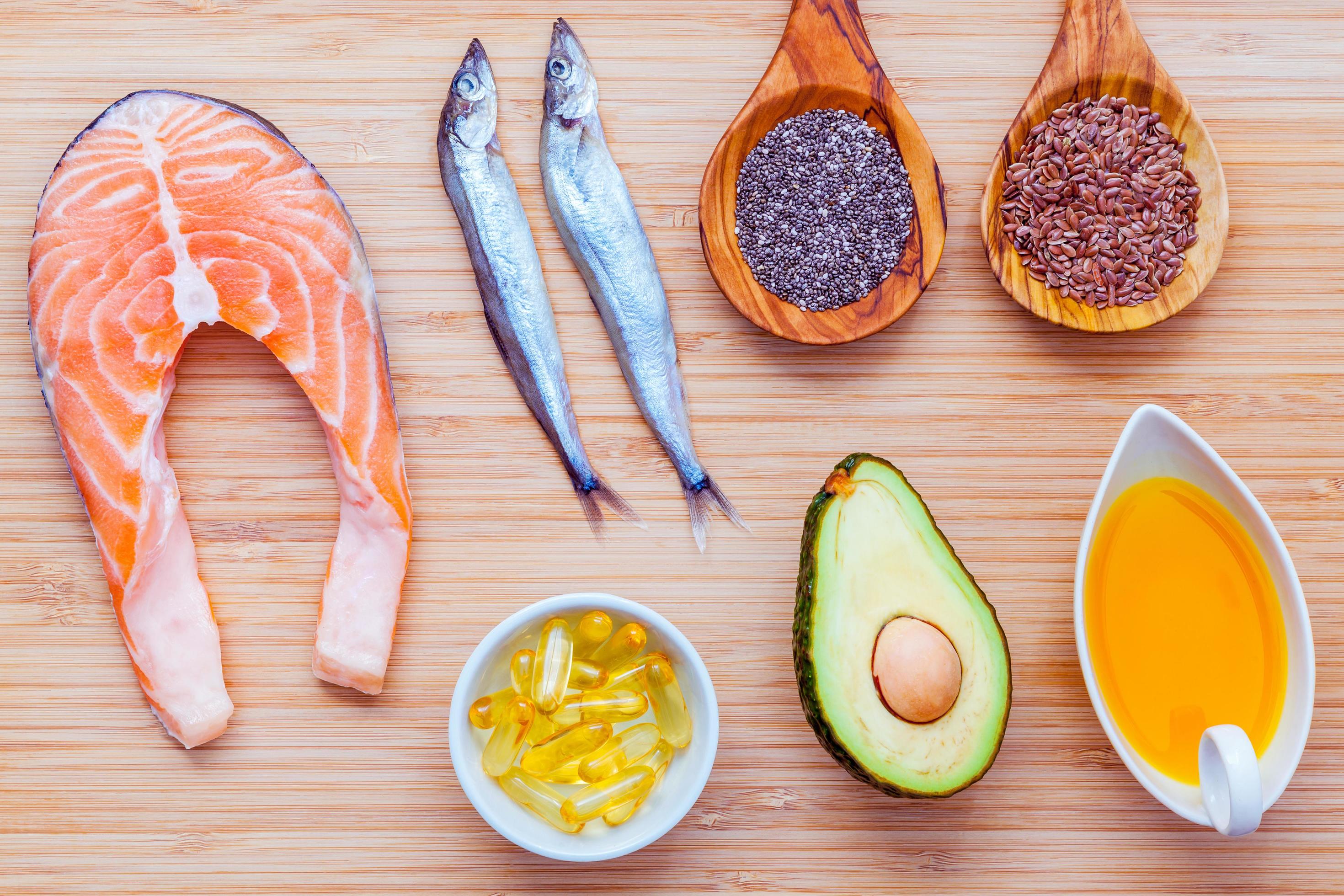 Healthy foods high in omega 3 Stock Free