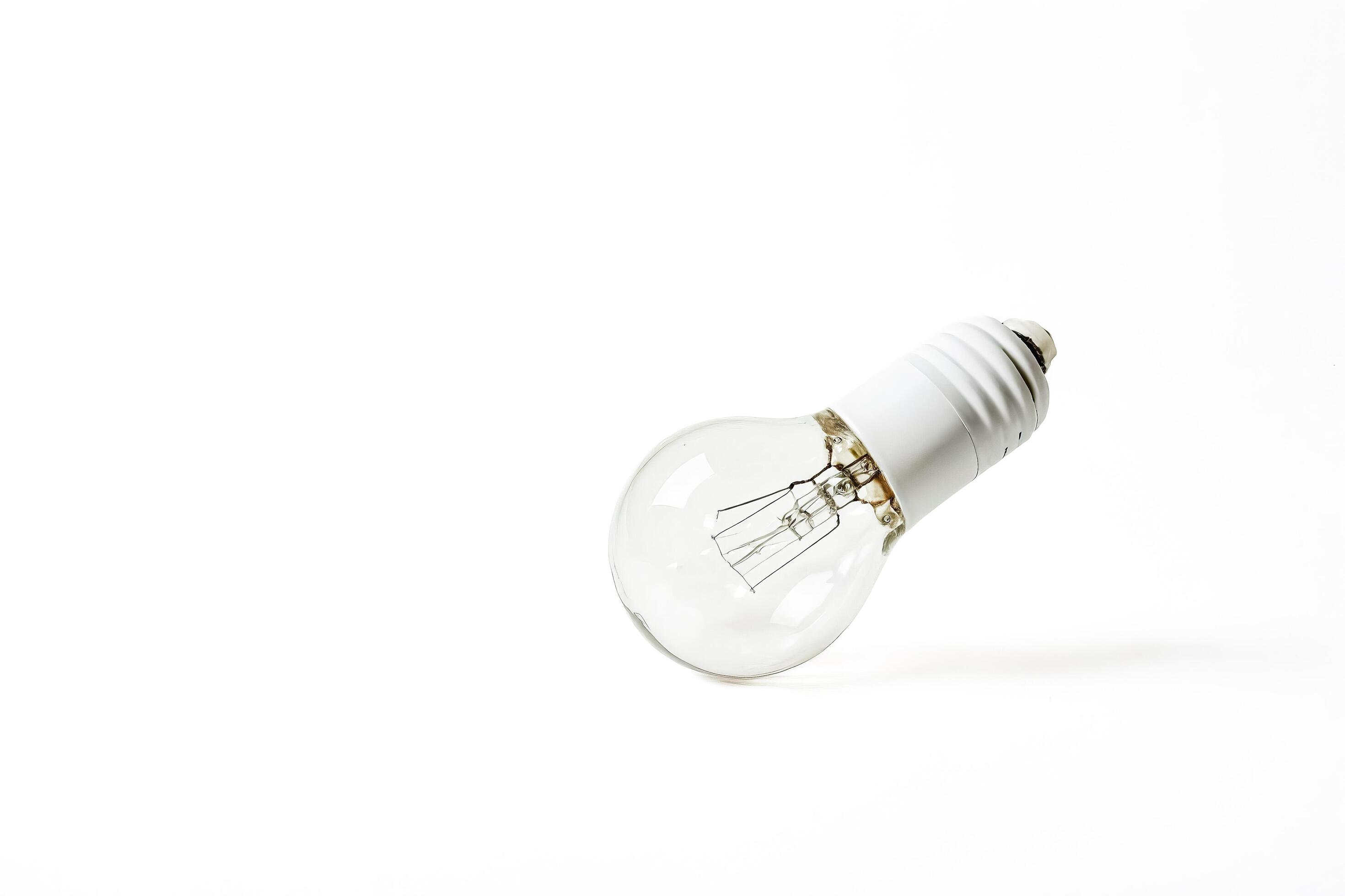 Light Bulb Isolated on White Background Stock Free