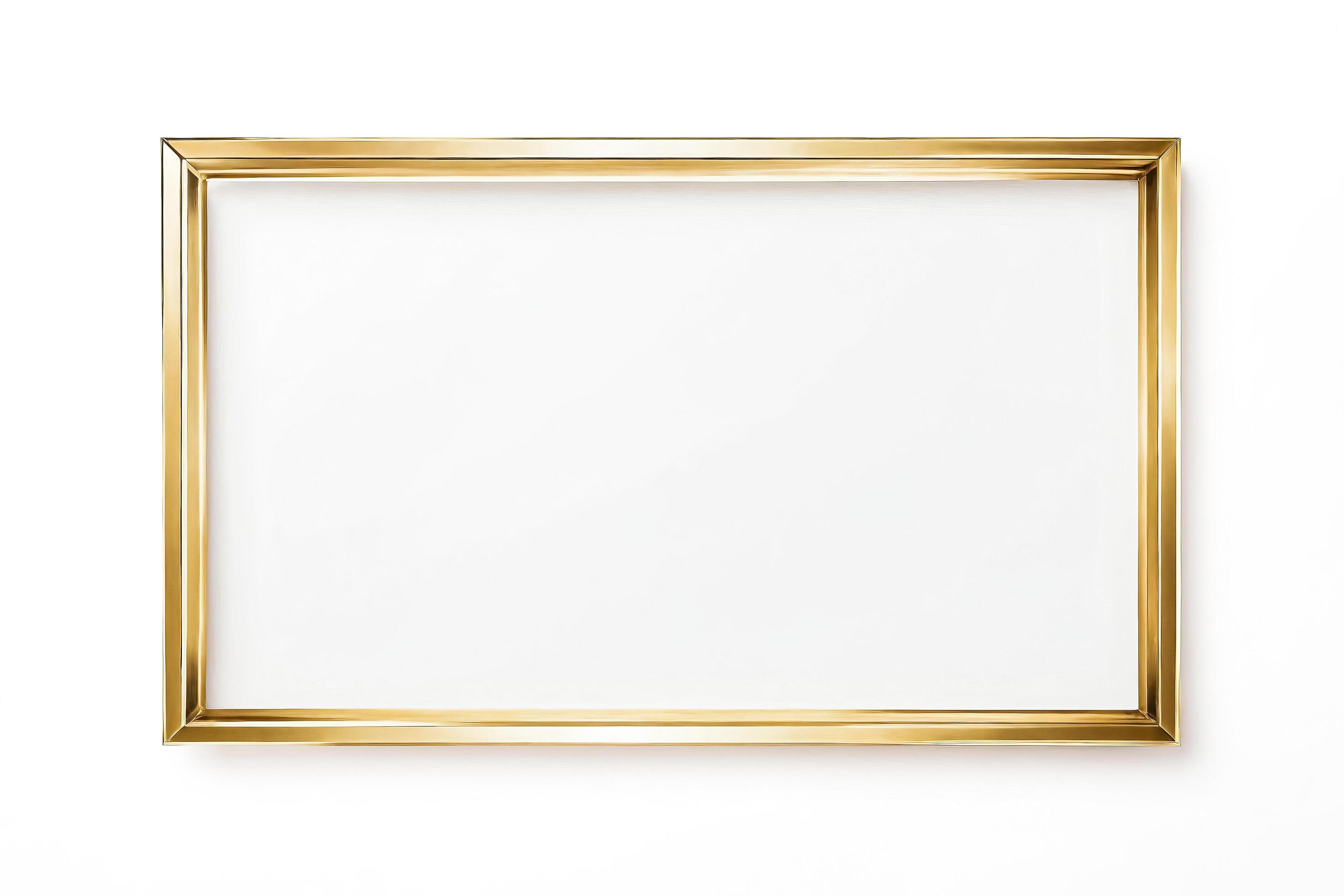 Gold frame on white background Stock Free