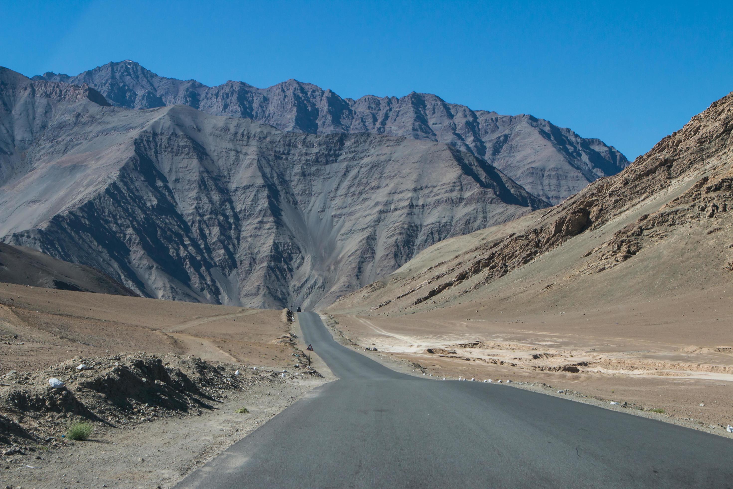 High altitude road in mountains Stock Free