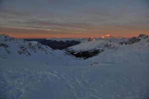 mountain-snow-sunset-free-photo