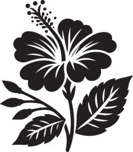 Hibiscus Flower Silhouette Free Vector