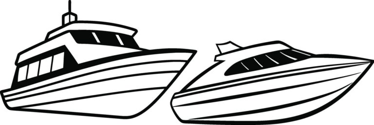 Motorboat Digital Image for Marine and Nautical Projects Free Vector