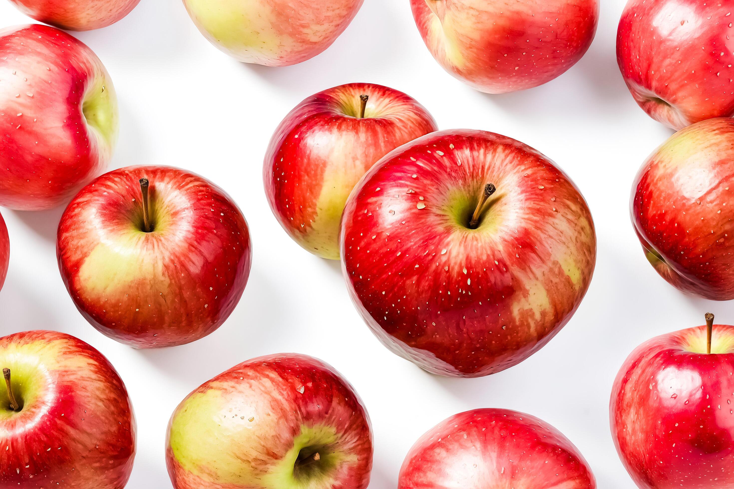 Red Apples on White Background Stock Free