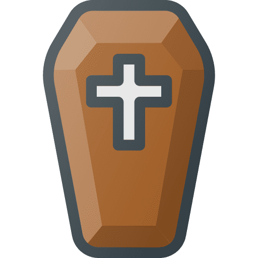 Coffin, death, halloween icon