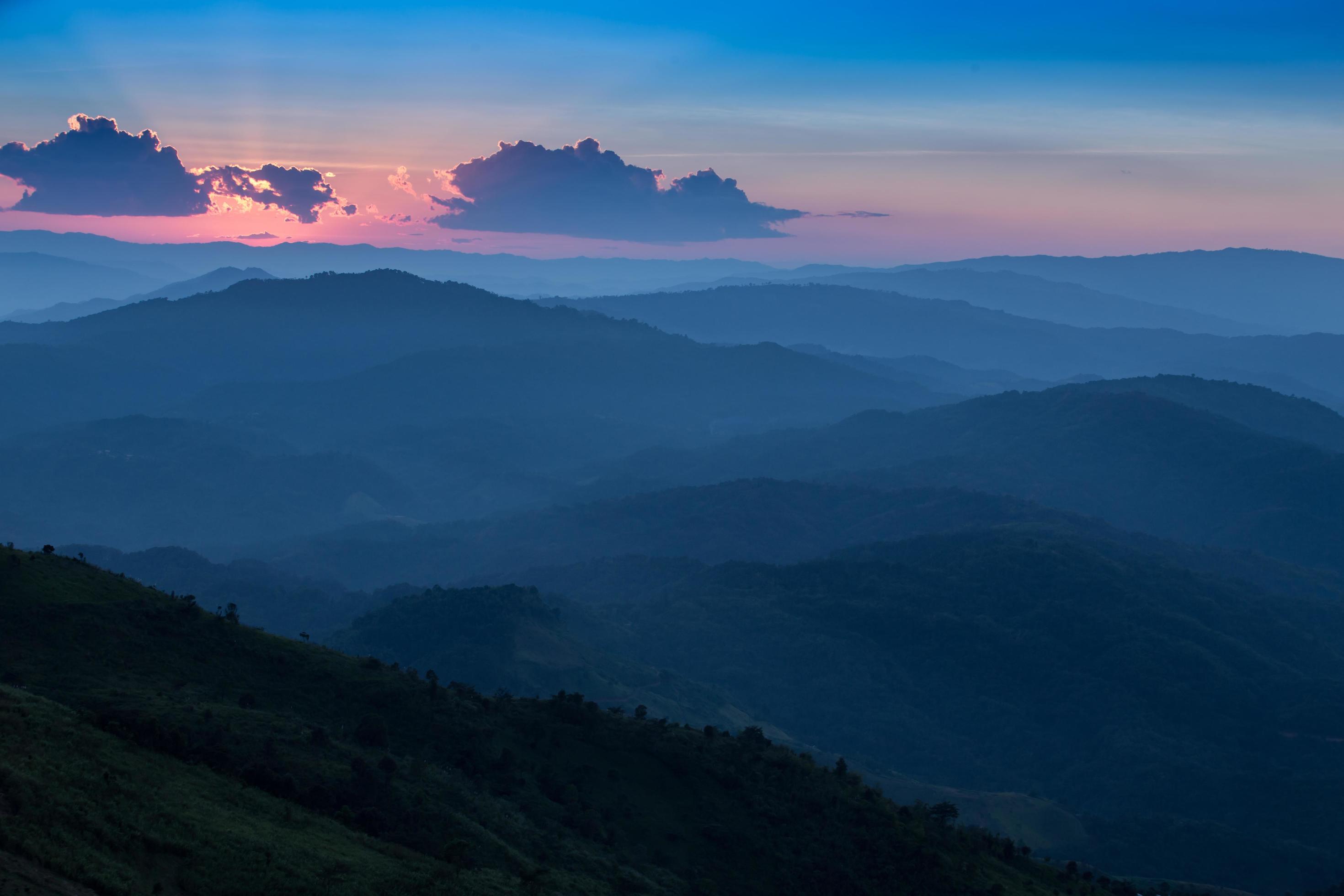 sunrise with clouds, light and rays Stock Free